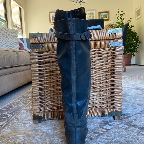 Haleena Grey Steve Madden Knee High Riding Boot - Picture 4 of 6